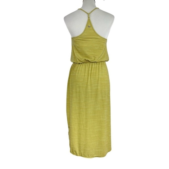 Prana Womens Ayla Dress Sz Small Citronell Tradewinds Stripe Shelf Bra - Picture 3 of 10